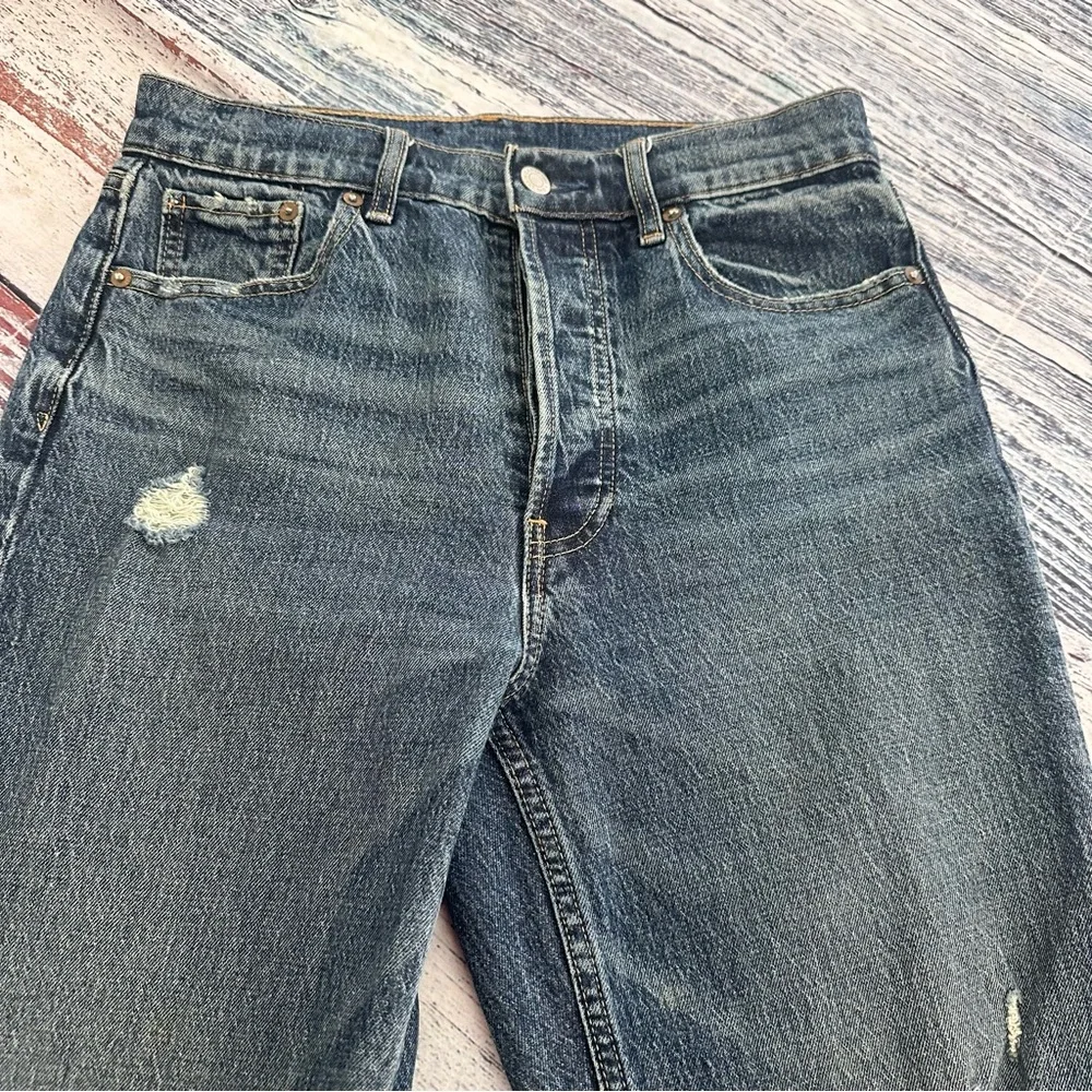 GAP Cheeky Straight High Rise Classic Blue Jeans Women’s 27 Tall